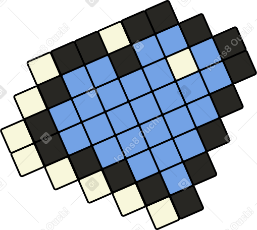 pixel del cuore PNG, SVG