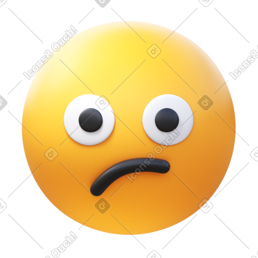 Confused face PNG, SVG