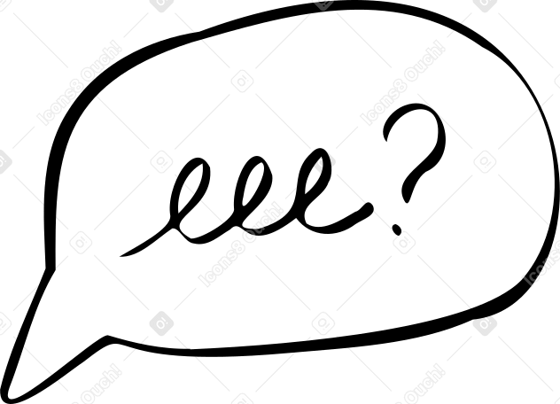 speech bubble with a question PNG, SVG