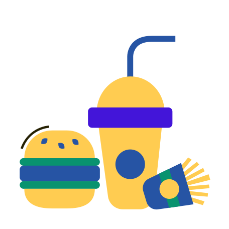 Fast food Illustration in PNG, SVG