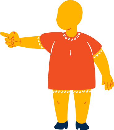 girl points PNG, SVG