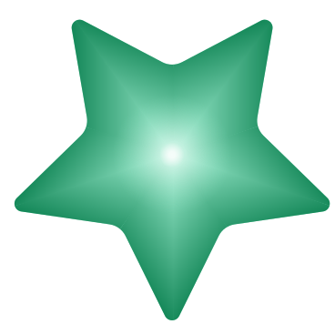 Grüner runder stern PNG, SVG