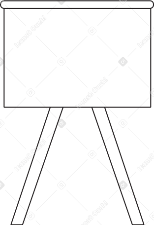 Tableau noir sur pieds PNG, SVG