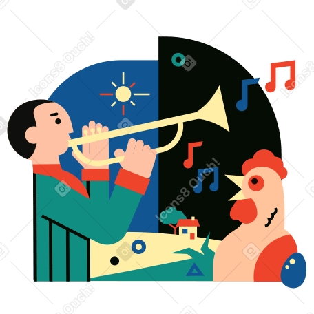 Country music Illustration in PNG, SVG