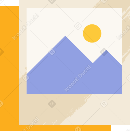 painting with landscape and shadow Illustration in PNG, SVG