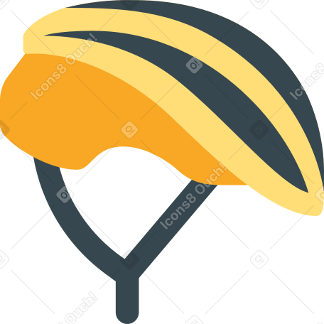 cyclist helmet yellow Illustration in PNG, SVG