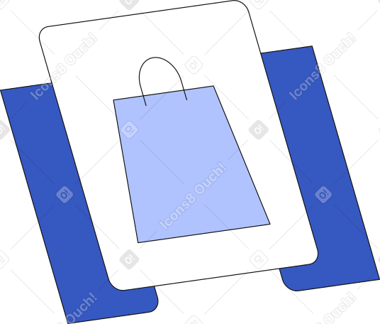 shopping icon with packages Illustration in PNG, SVG