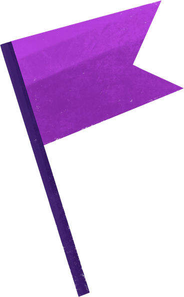 purple flag on a stick PNG, SVG