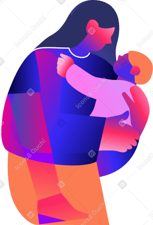 woman with baby PNG, SVG
