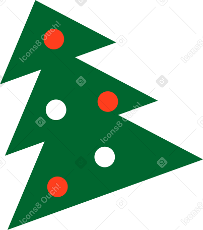 Упрощенная рождественская елка в PNG, SVG
