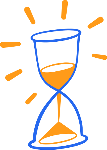 Hourglass with decorative lines PNG, SVG