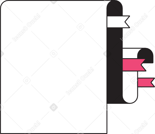 long poster with bookmarks Illustration in PNG, SVG