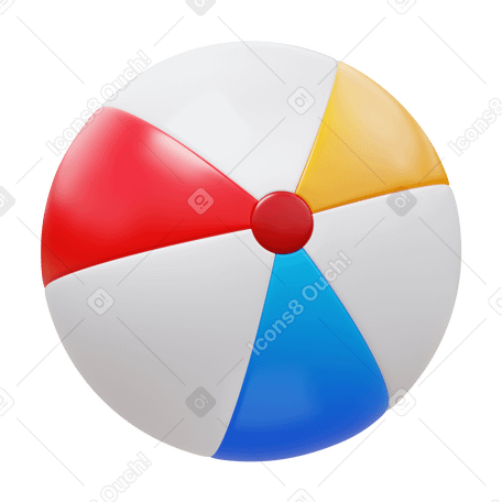 3D beach ball PNG, SVG
