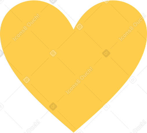yellow heart PNG、SVG