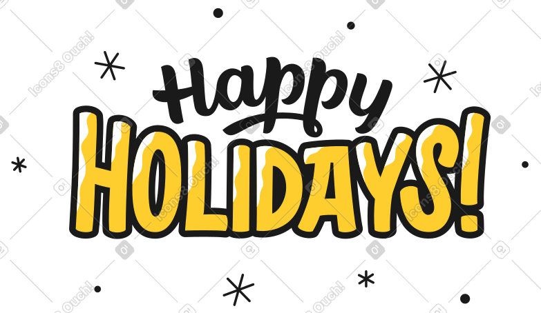 happy holidays PNG, SVG