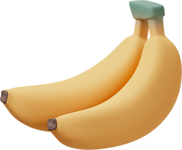 두 개의 노란색 바나나 PNG, SVG
