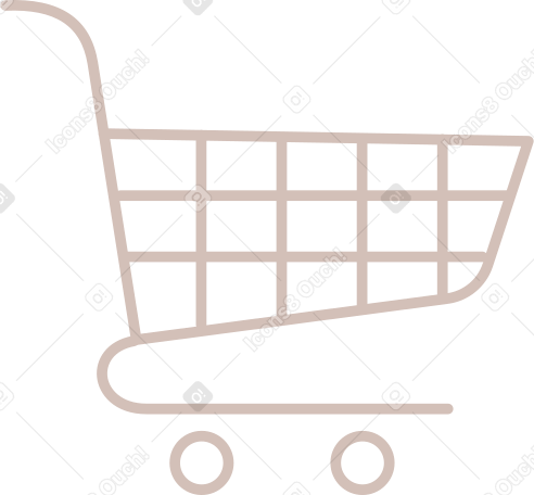 empty shopping cart Illustration in PNG, SVG