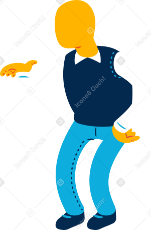 old man standing PNG, SVG