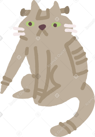 cat sitting Illustration in PNG, SVG
