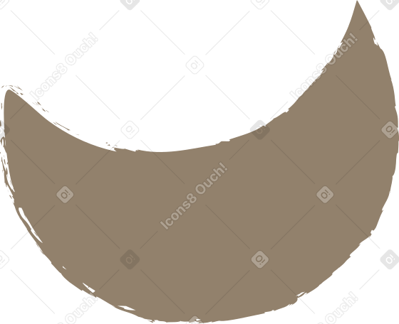 dark grey crescent Illustration in PNG, SVG
