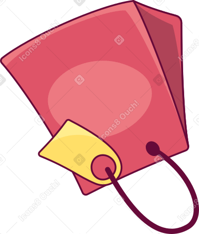 package with a label Illustration in PNG, SVG