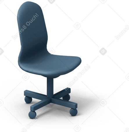 3D Seitenansicht des bürostuhls PNG, SVG
