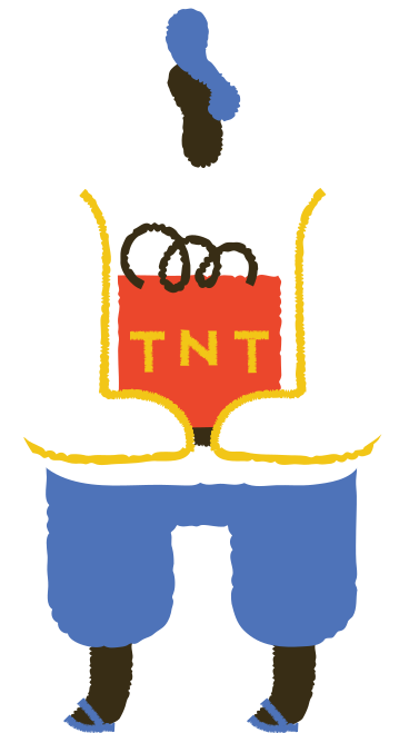 man with tnt PNG, SVG