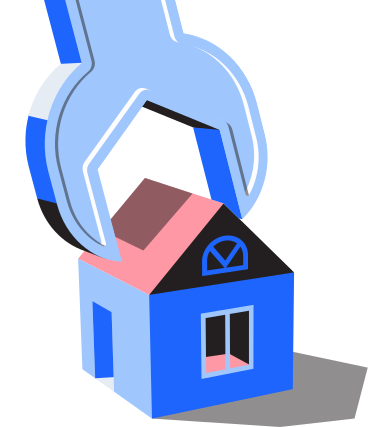 Дом и гаечный ключ в PNG, SVG
