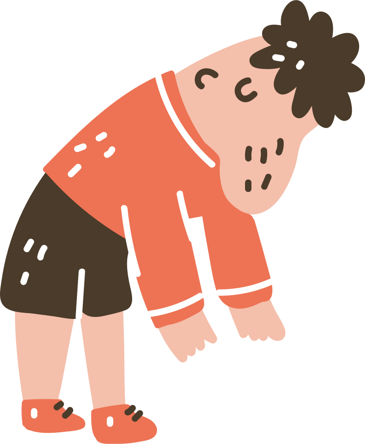 man stretches down Illustration in PNG, SVG