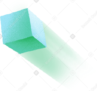 small green cube PNG, SVG