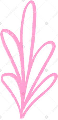 pink tall bush Illustration in PNG, SVG