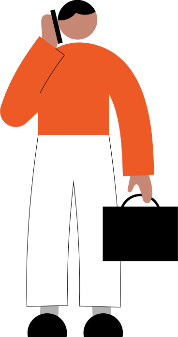 Jeune homme tenant une mallette PNG, SVG