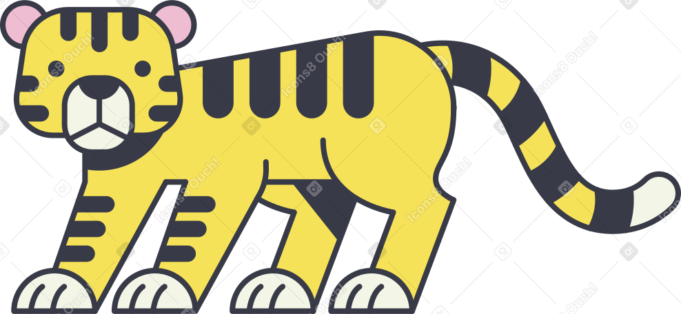 tiger Illustration in PNG, SVG
