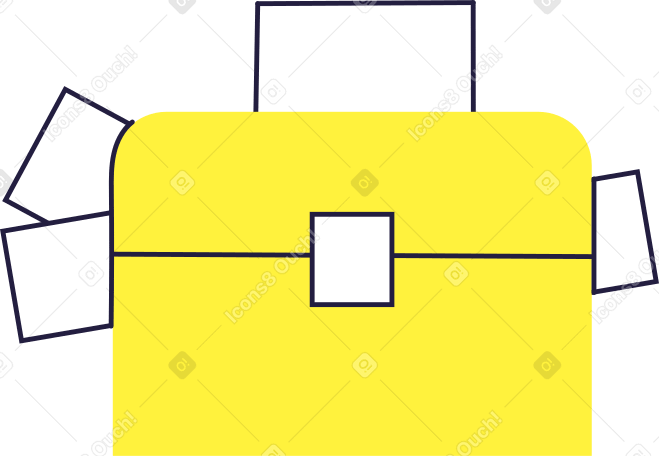 case with papers PNG, SVG