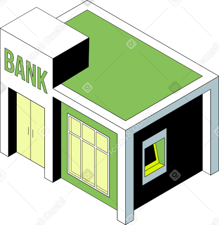 Edificio moderno del banco PNG, SVG