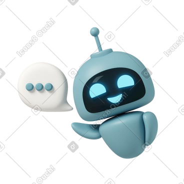 Chatgpt robot with speech bubble动态插图，格式有GIF、Lottie (JSON)、AE