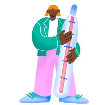 Doctor holding thermometer for measuring temperature PNG, SVG