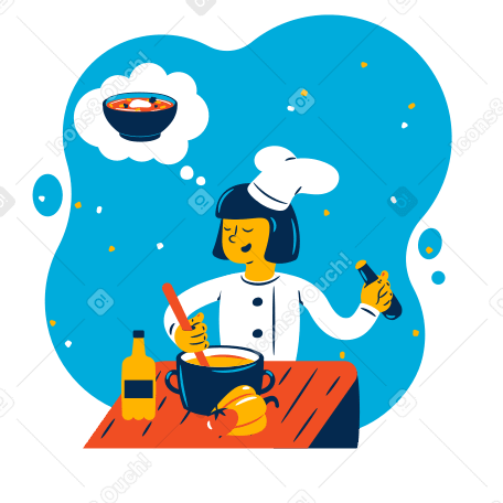 Cook is making soup PNG, SVG