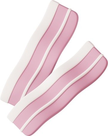 two bacon slices Illustration in PNG, SVG