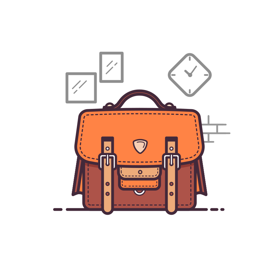 Office bag Illustration in PNG, SVG