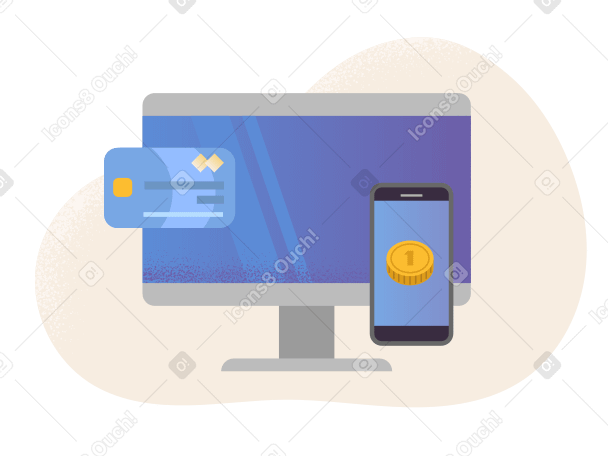 Online payment options  Illustration in PNG, SVG