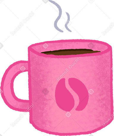 pink mug PNG、SVG
