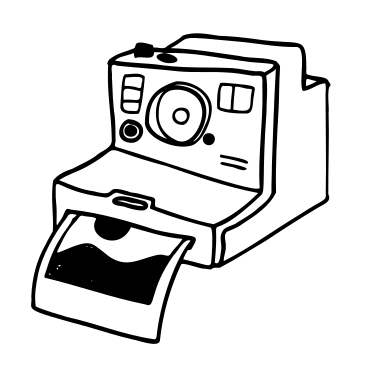 Polaroid-kamera druckt ein foto PNG, SVG