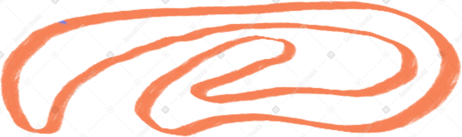 Orangefarbene linienspirale PNG, SVG