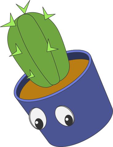 Illustration animée cactus en pot aux formats GIF, Lottie (JSON) et AE
