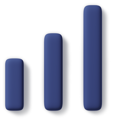 Icona del grafico a barre blu crescente PNG, SVG