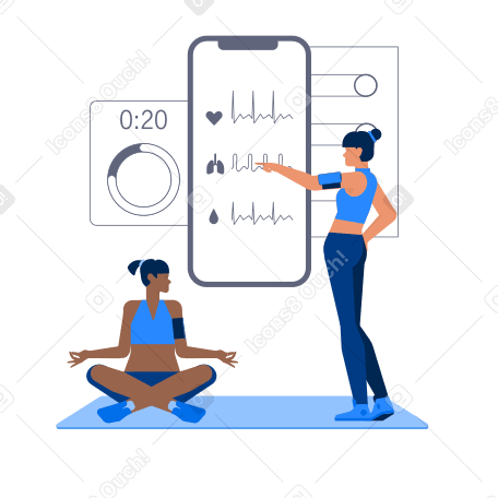 Fitness Gadgets Illustration in PNG, SVG
