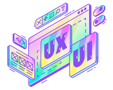 Beschriftung ux/ui mit symbolleiste und webdesign-schnittstellentext PNG, SVG