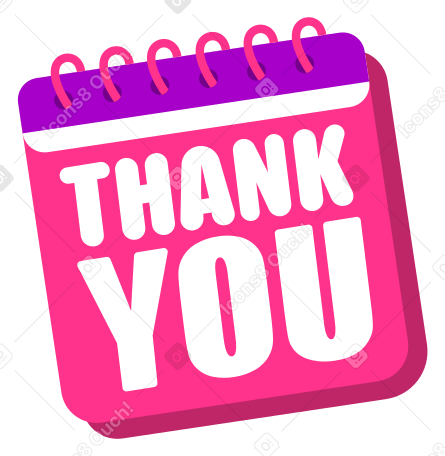 lettering sticker thank you pink purple text PNG, SVG