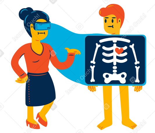 VR x-ray Illustration in PNG, SVG